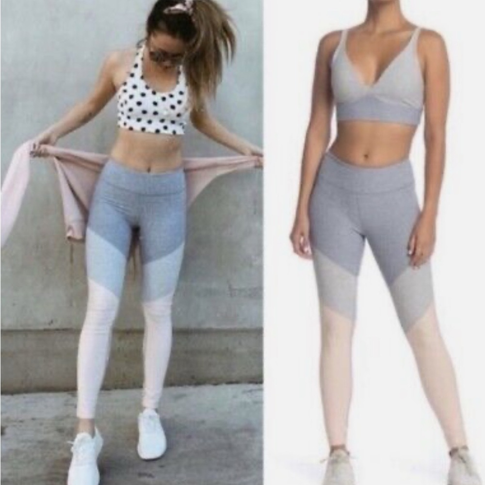 Outdoor Voices Gray Gradient Leggings High Waist Performance